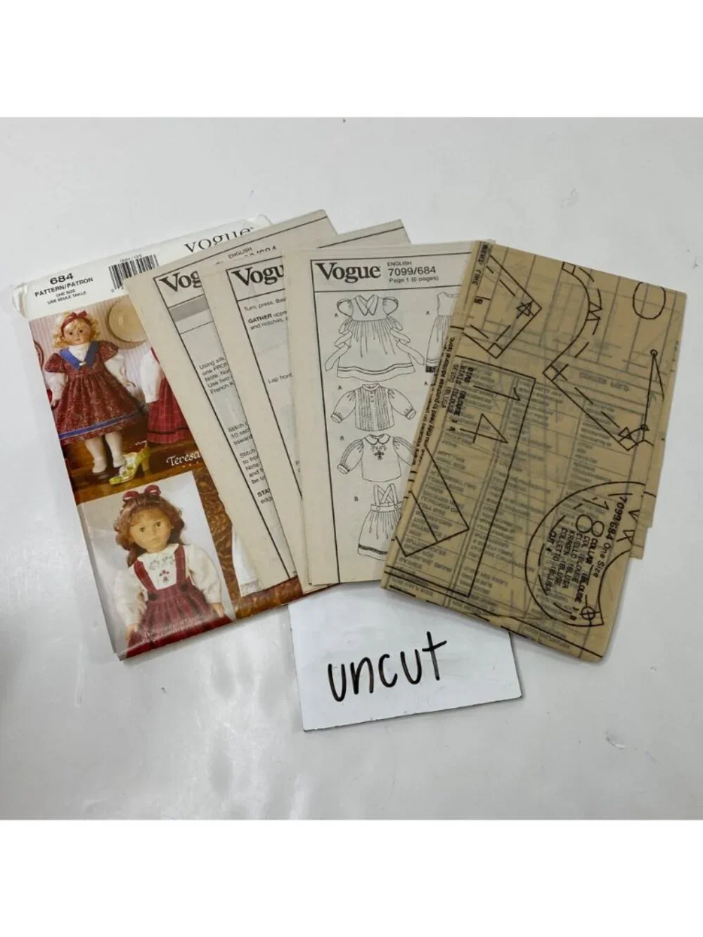 Vogue Craft Doll Collection Pattern 684 18 Inch Teresa Layman Heirloom Uncut